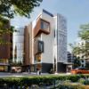 Modern Medical Center Exterior Building and Entrance